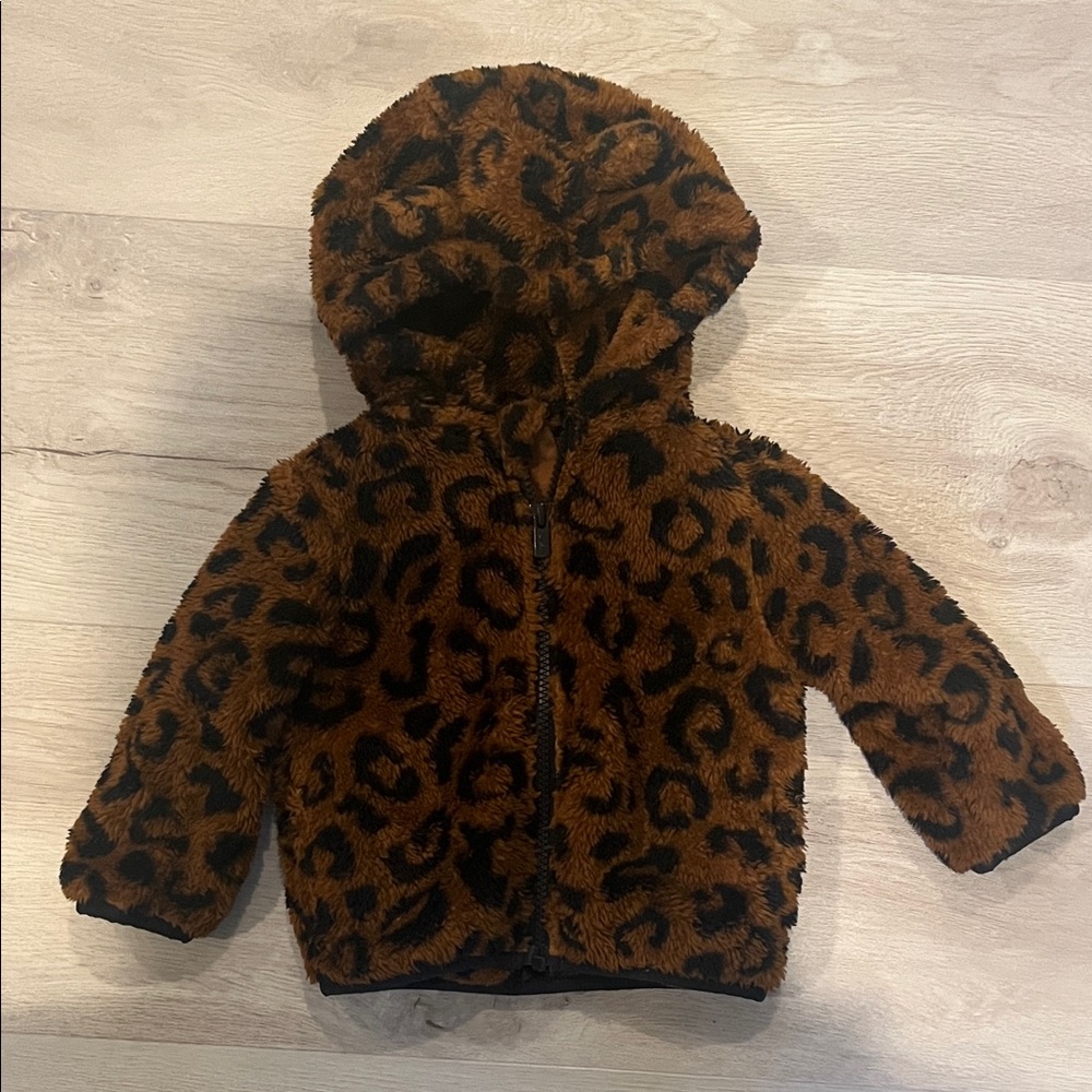 Old Navy Brown and Black Animal Print Hoodie